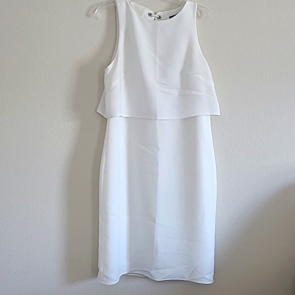 Rag & Bone Cream/White Sleeveless Open Back Dress Size L - Picture 3 of 15